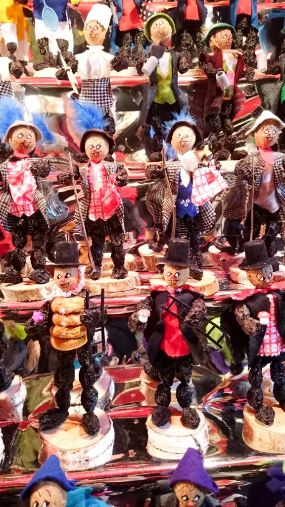 Prune figurines are a Nuremberg Christmas market specialty and people come from all over the country to buy them.