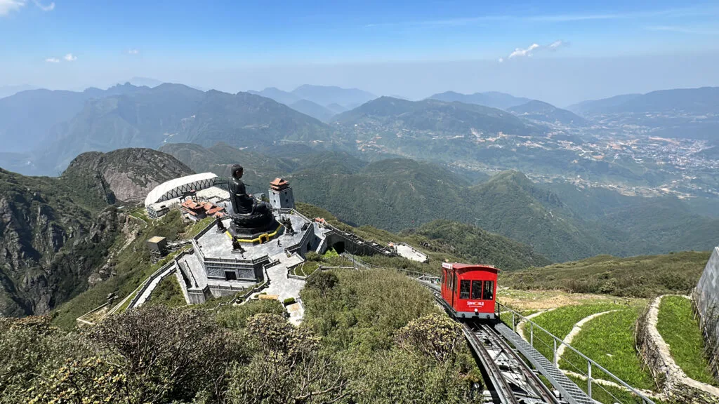 Fansipan Mountain funicular in Vietnam.