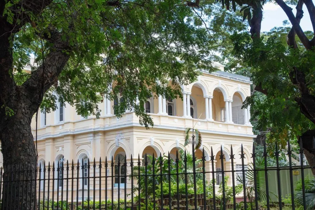 French Colonial Building where the Natural History Museum of Mauritius is housed.