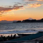 A drive by glimpse of Mt. Fuji on our Japan road trip.
