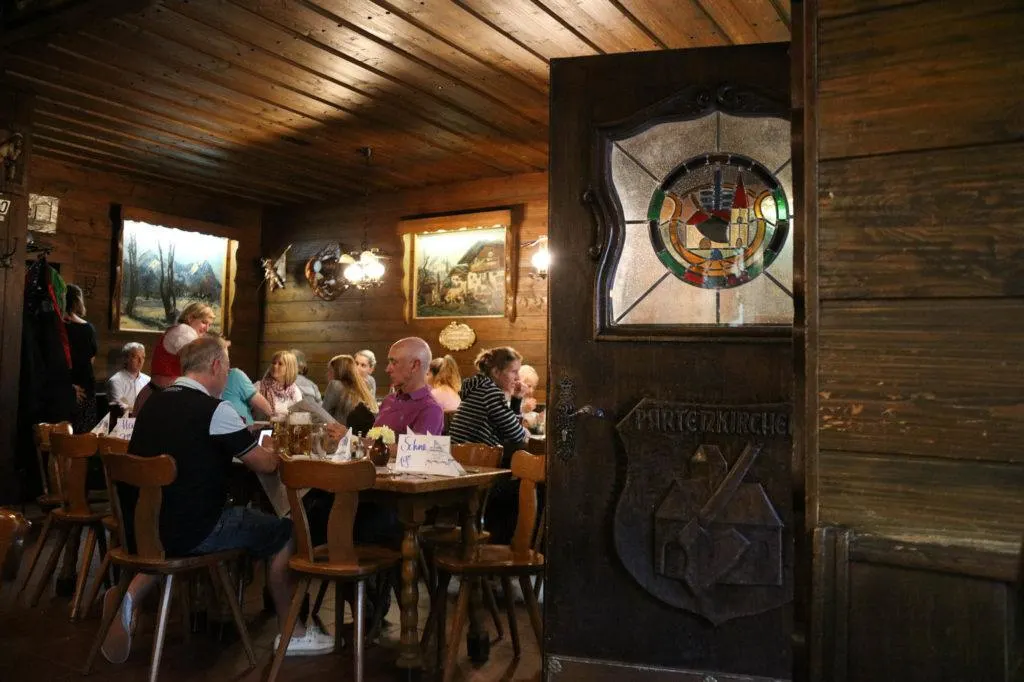 A typical German restaurant in Partenkirchen.