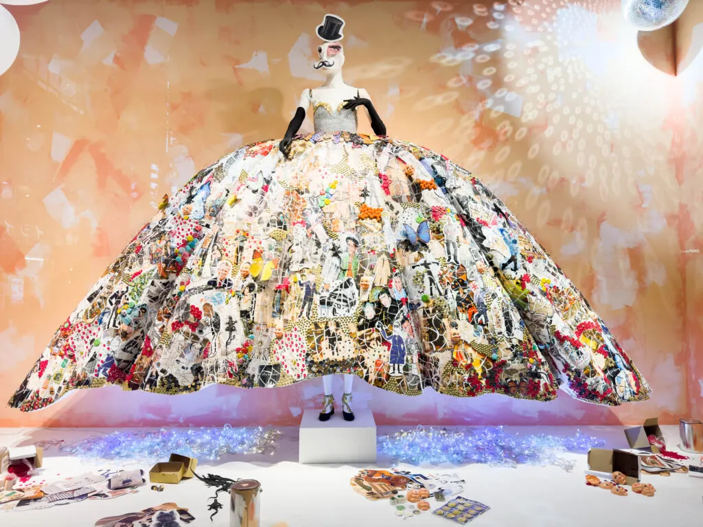 Fashion window dressing, as is common in the Ginza neighborhood of Tokyo.