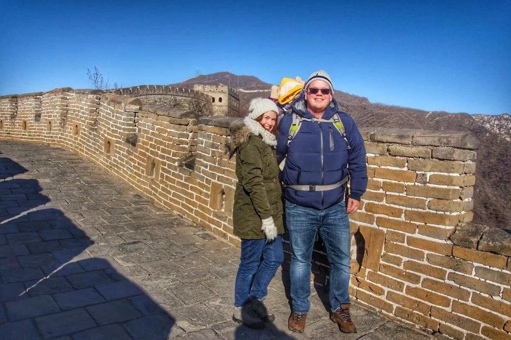 Climbing the wall in winter means hardly anyone else in sight.
