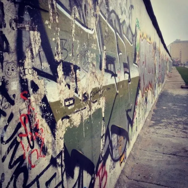 View of the Berlin Wall at the east gallery.