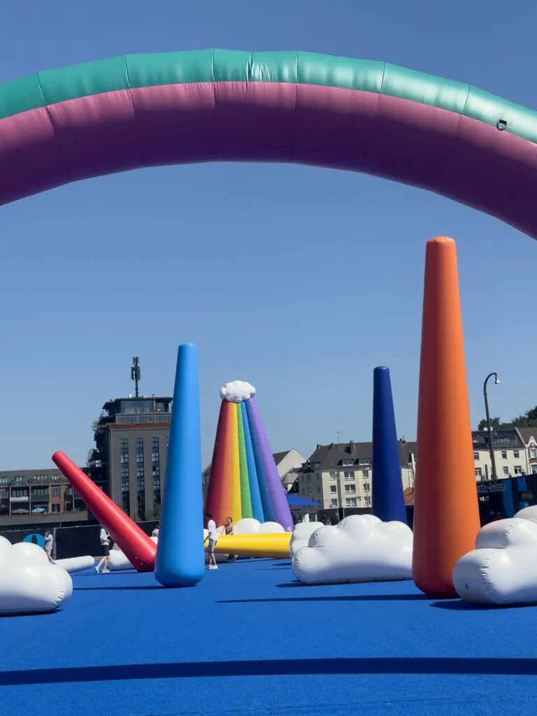 Exterior playground at the Balloon Museum in Dusseldorf.