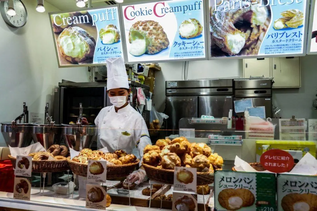 One of the most popular Japanese foods is the not-so-Japanese cream puff pictured here.