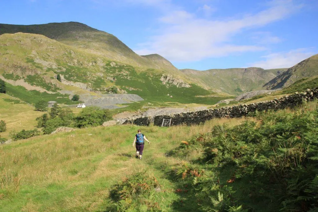 One lone hiker in the Lake District.