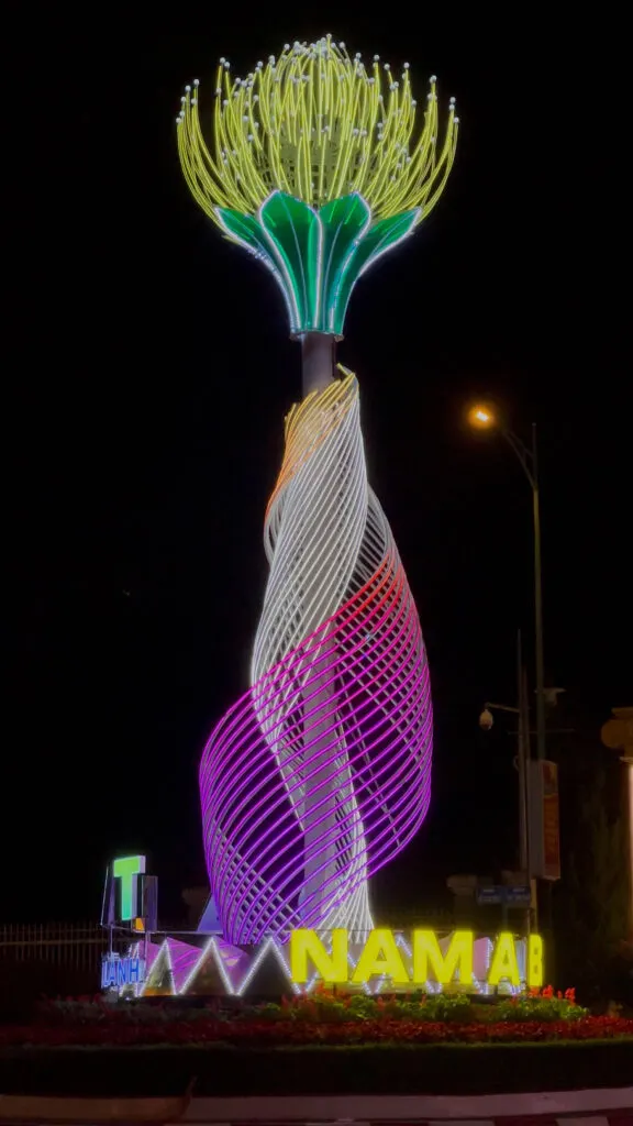 Another light display along the lake in Dalat.