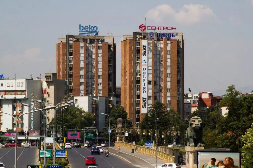 Visit Skopje and you'll see the vibrant downtown area pictured here.