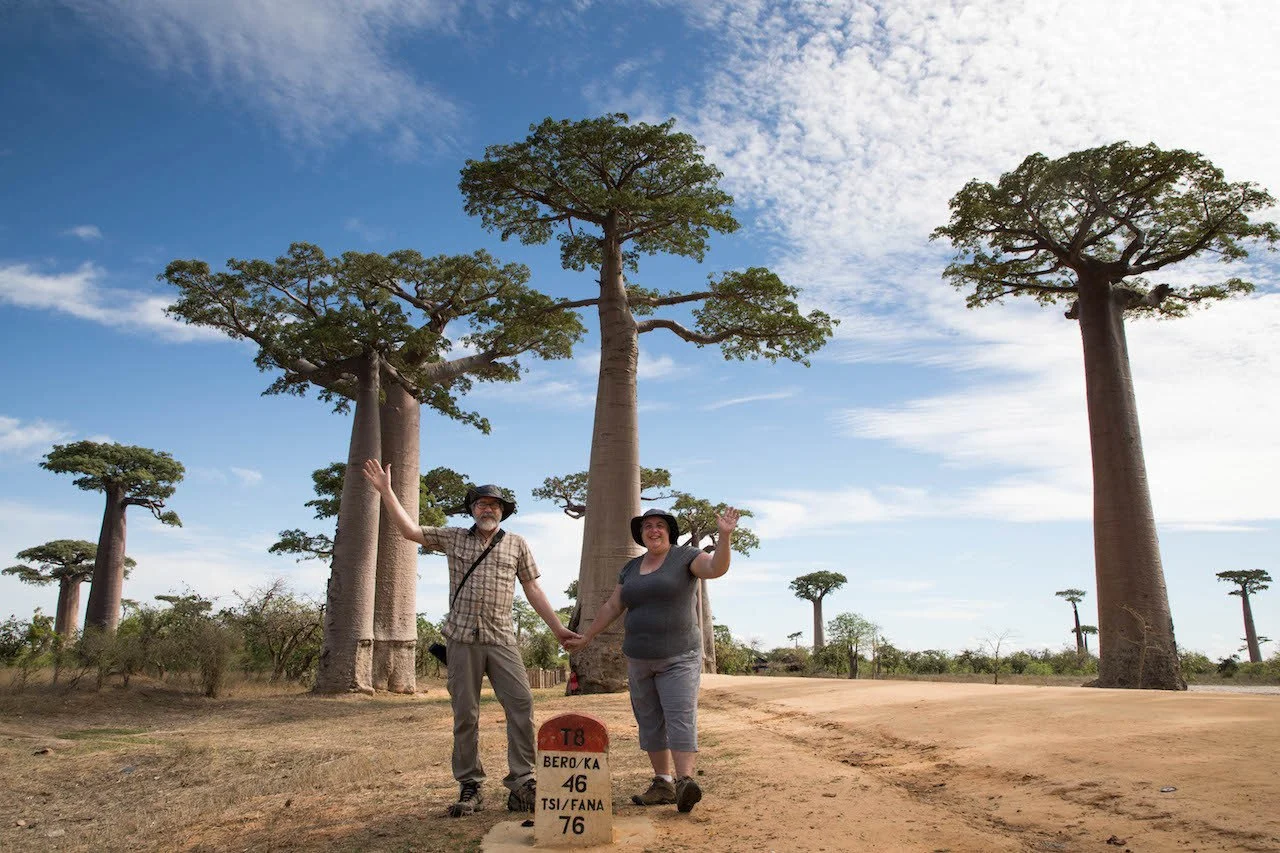 Jim and Corinne travelign in Madagascar.