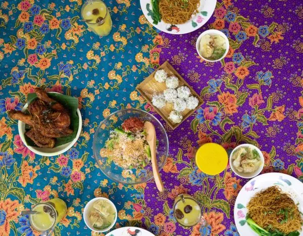 A variety of Malaysian dishes.