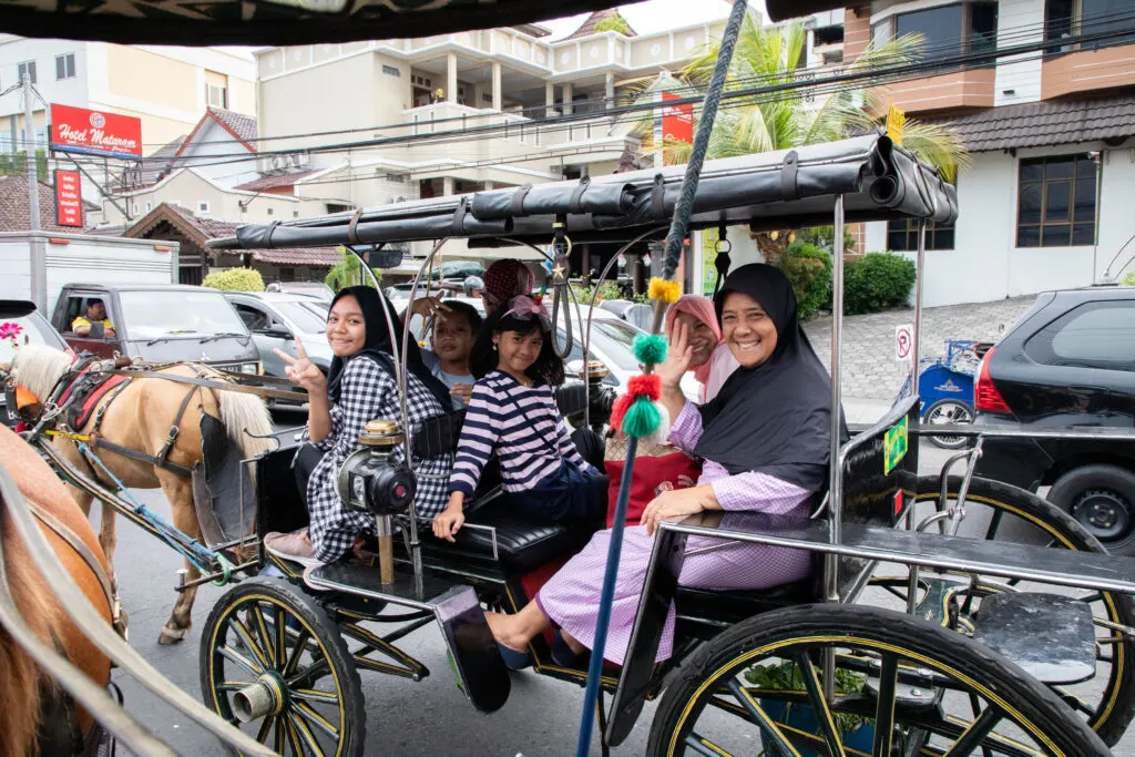 Smiling faces everywhere in Yogyakarta.