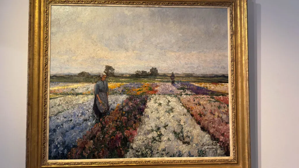 Tulip art at the Zwarte Tulp Museum, Lisse, the Netherlands.