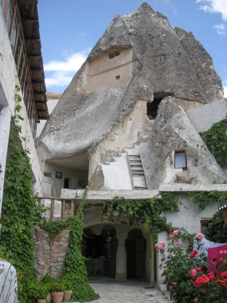 Entrance to a cave hotel in goreme.