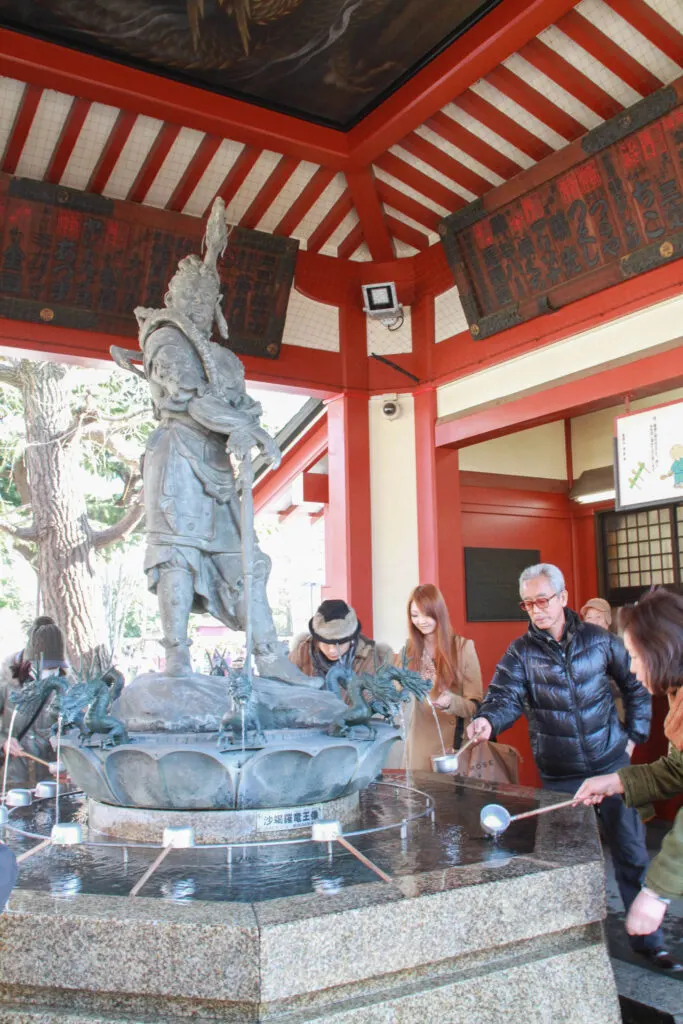 The chozuya at Sensoji Temple, a must-see in Tokyo.
