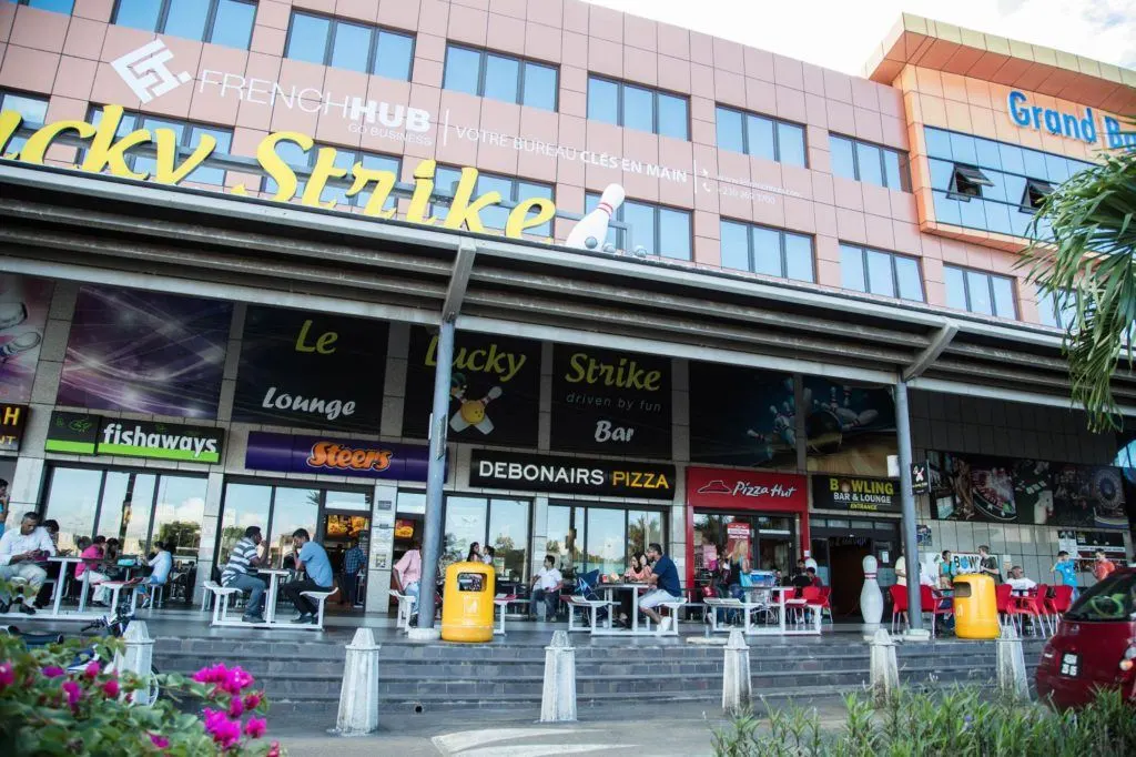 A shopping mall in Grand Baie.