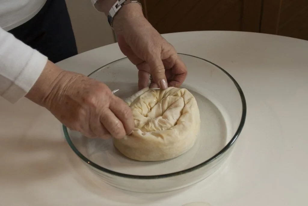 One spiral, a single serving of borek, is called rose (gul) boregi.