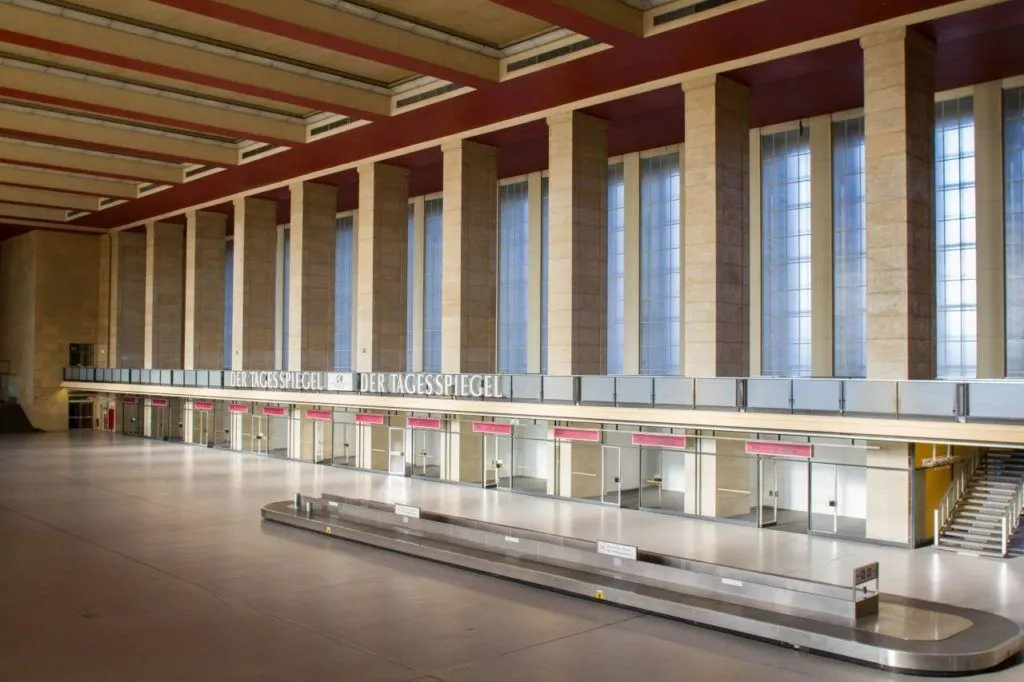 Inside the old airport.