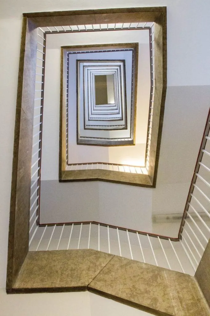 One of the stairwells, so many flights to climb!