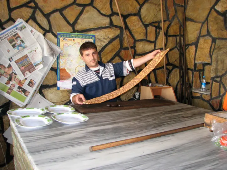 A must-try food in Turkey, Etli Ekmek.