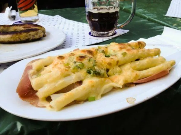 Spargel or White Asparagus Open-faced Sandwich
