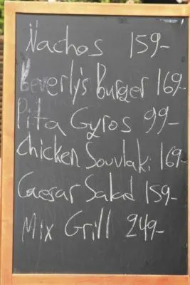 Stavanger menu board.