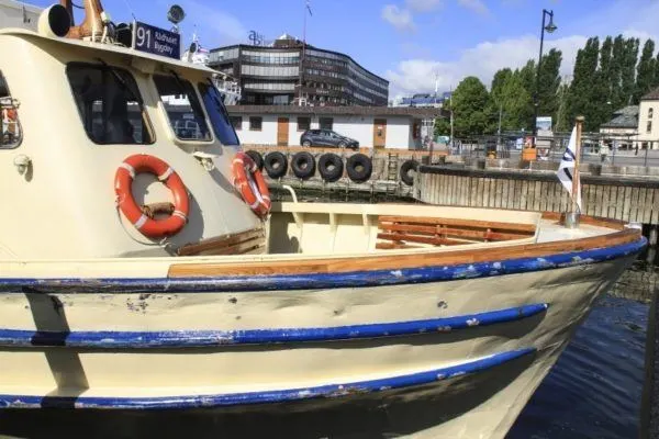 Ferry boat that will take you to the museum island in Oslo.
