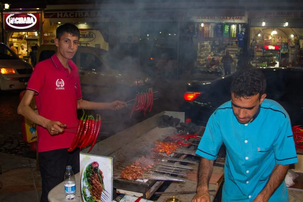 A kebab stand in sanliurfa.