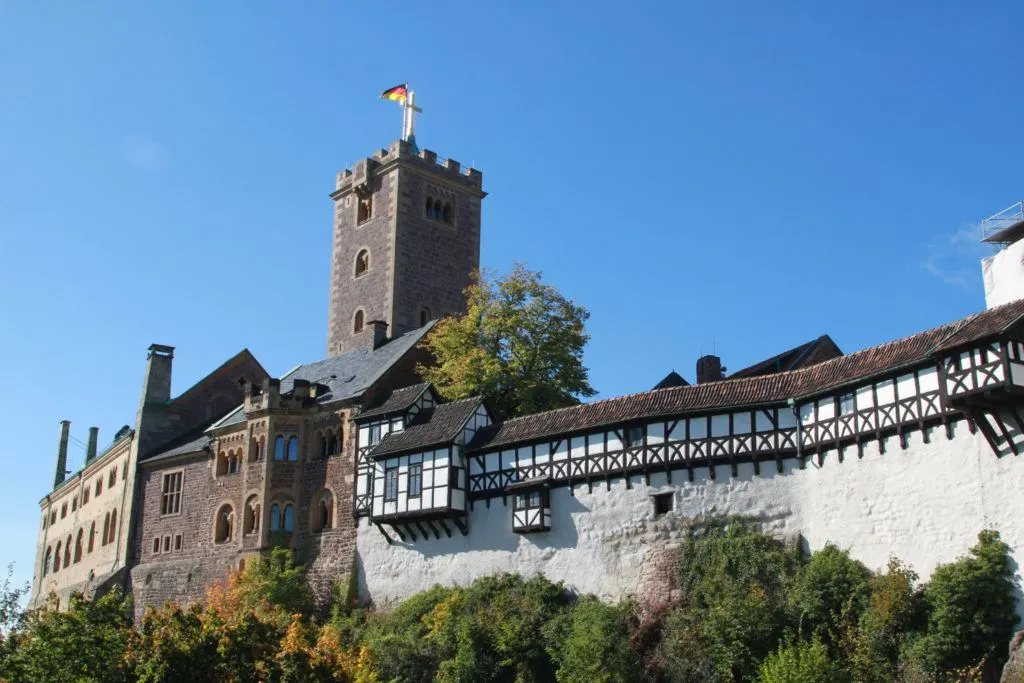 Wartburg Castle, a UNESCO World Heritage-Site, has an interesting history and is a great place to visit in Germany in spring.